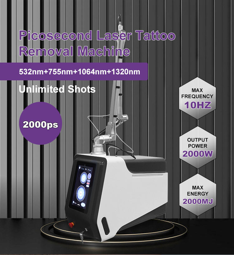 Professional Portable Picosecond Laser Machine Removing Wrinkle And Pigmentation Therapy Skin Whitening Wrinkle Tattoos Freckle Removal Laser Machine