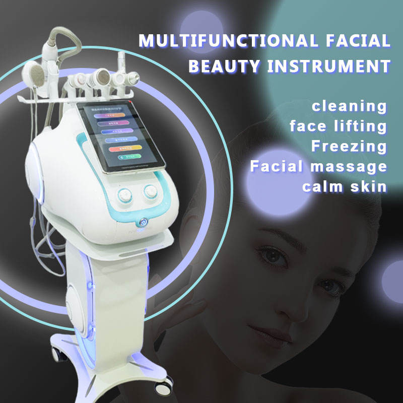 Top Selling Electric Smart Facial Cleaner Skin Care Facial Cleansing Brush Vibrator Face Cleaning Device Oxygen Spray Multi-Function Machine