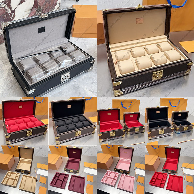 Cosmetic case Jewelry Box Designer Bags Volt Leather Watch Box 8 Mens Watch Organizer Jewelry storage boxes top fashion womens Rings Tray Cases