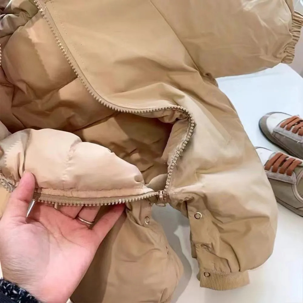 Rompers Winter Baby Clothes Kids Warm Baby Girl Rompers 0-3 Years Boys Fleece Jumpsuit Children Clothing Playsuit Outerwear Coats 230927