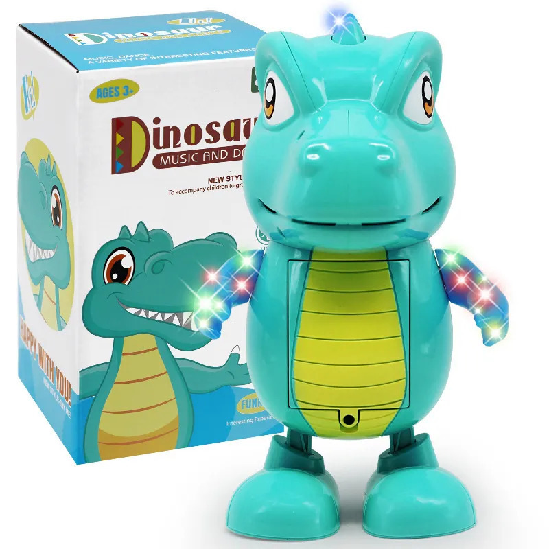 Intelligence toys Musical Dancing Dinosaur Baby Toy Electric Dancing and Singing Toys with Lights and Sounds for Toddlers Age 1 2 3 Birthday Gift 2309