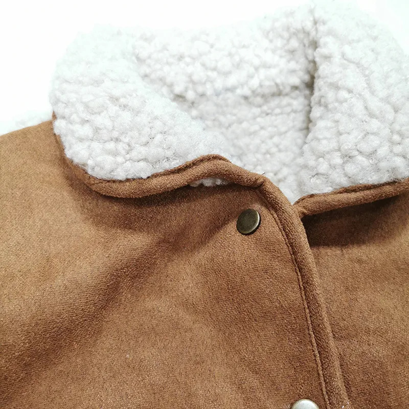 Rompers Baby Winter Romper Brown Plush Clothes Kids Jumpsuit for Boys Girls Korean Toddler Infant Outfit 0-24M 230927