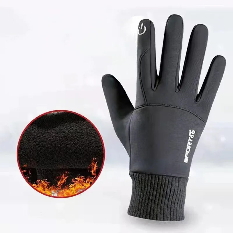 Five Fingers Gloves Winter for Men Women Touchscreen AntiSlip Thermal Warm Windproof Glove Running Cycling Motorcycle Hiking Ski Driving 230928