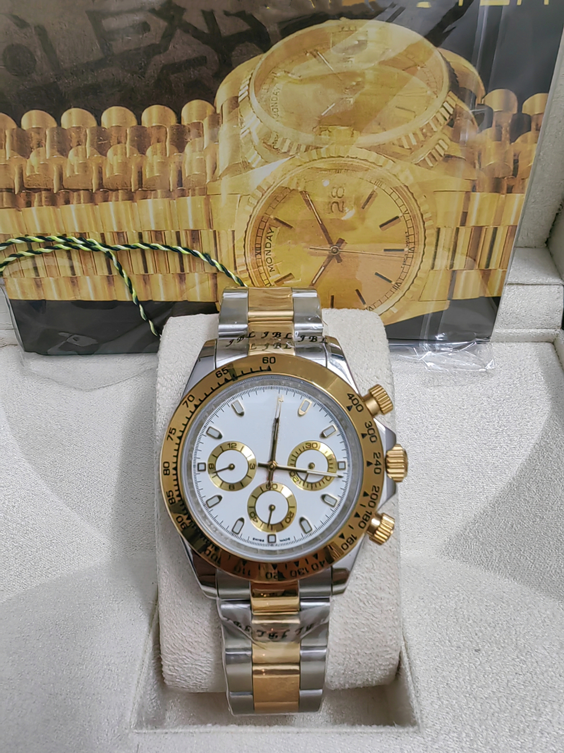 Mit Originalverpackung Luxus-Herrenuhren 116500LN Uhr Montre De Luxe Automatik-Armbanduhren Stahlring-Lünette 316L Verstellbare Faltschließe 20-f