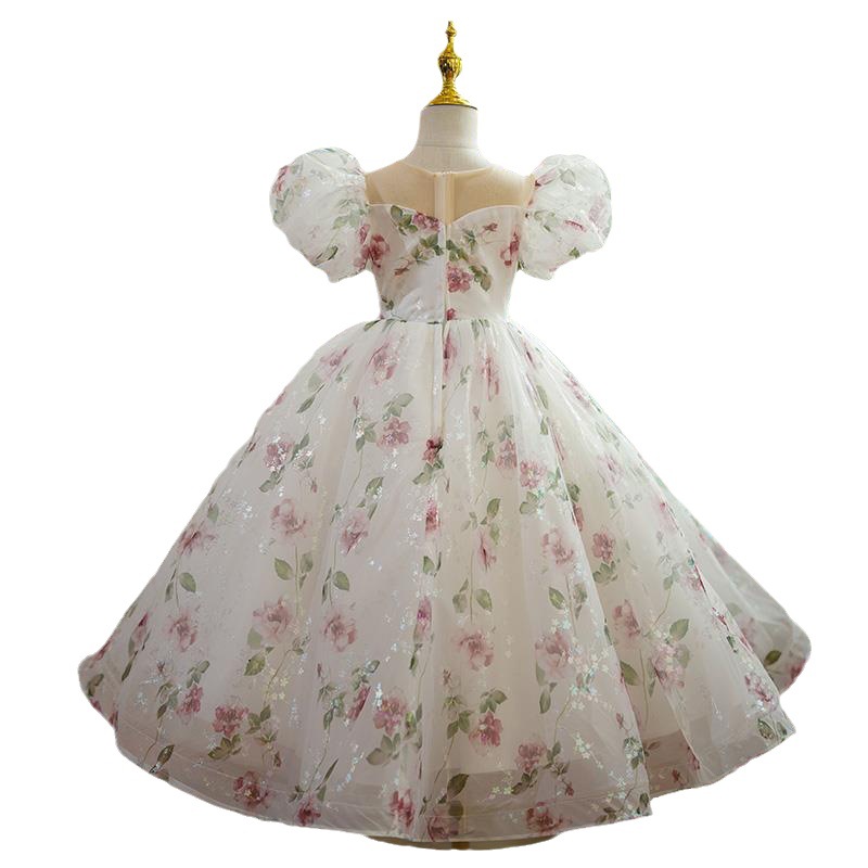 Ball Gown Wer Girl Dresses Layered Ruffles 3D Lowers Little Glitz Girls Toddler Pageant Gowns Tulle Pearls First Communion Dress 403 6660312