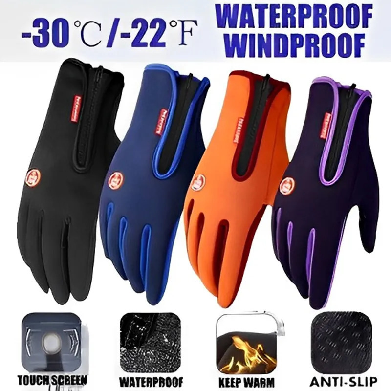 Five Fingers Gloves Winter for Men Women Warm Tactical Touchscreen Waterproof Hiking Skiing Fishing Cycling Snowboard Nonslip 230928