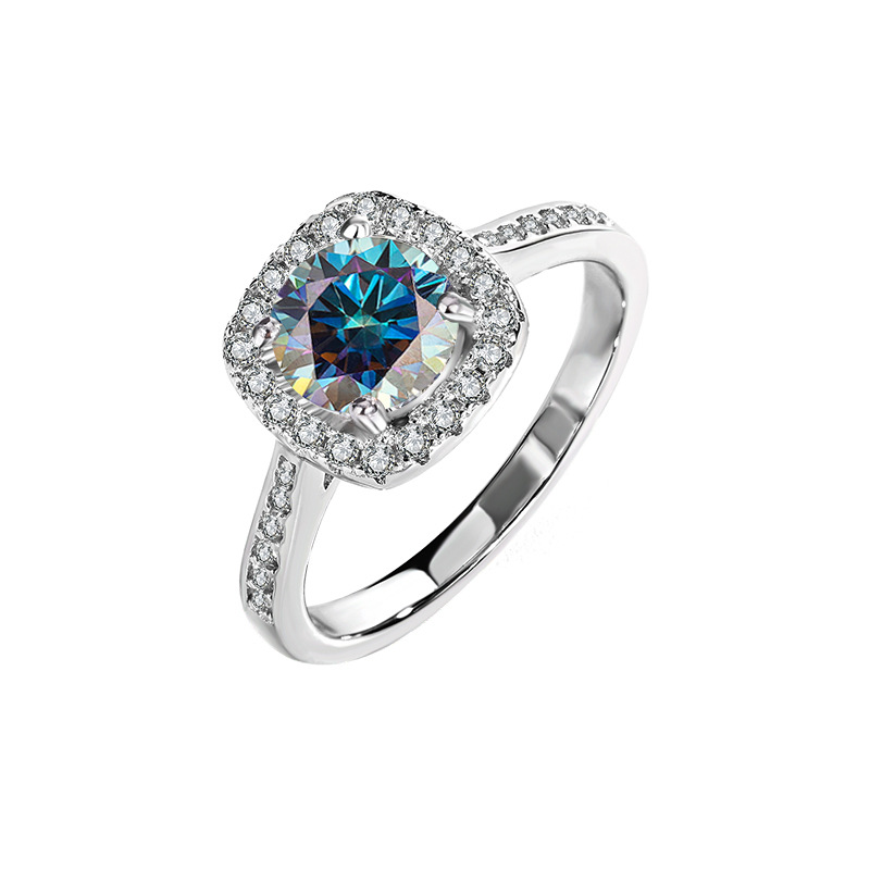 rings for women sterling sier 1CT 2CT 3CT VVS moissanite pass dia tester love daughter engagement nail ring designer jewelry