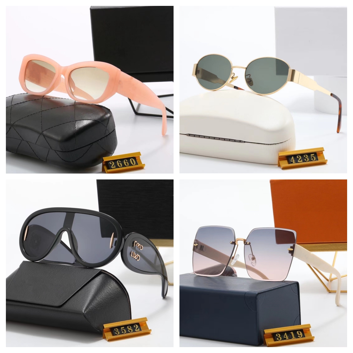 New Fashion Top Look Trendy Luxury designer sunglasses fashion brand large frame sunglasses for Women Men Unisex Traveling Sunglass with BOX