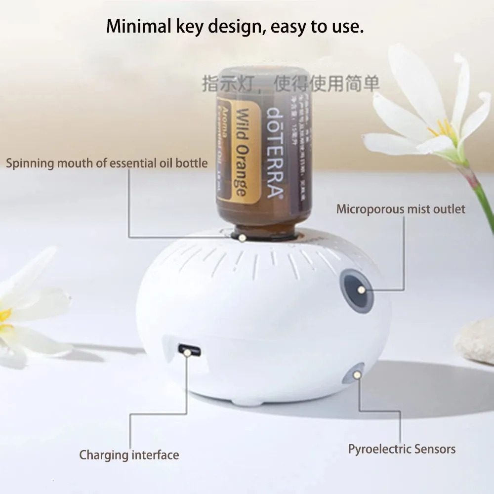 Essential Oils Diffusers Oil Diffuser USB Ultrasonic Aroma Car Aromatherapy Machine Anhydrous Nano Bubble 230928