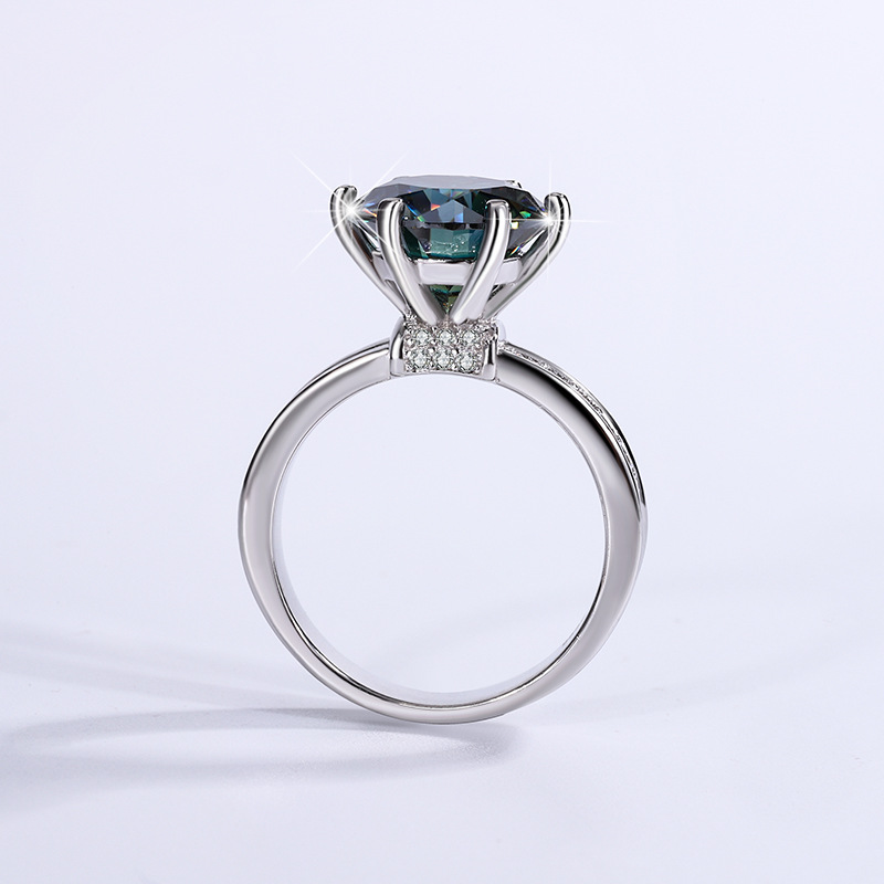 Ring Designer Ladies Ring Sterling Sier 3ct 5ct VVS Moissanite Ring by Diamond Test Wedding Ring Crown Nail Ring Designer jewelry