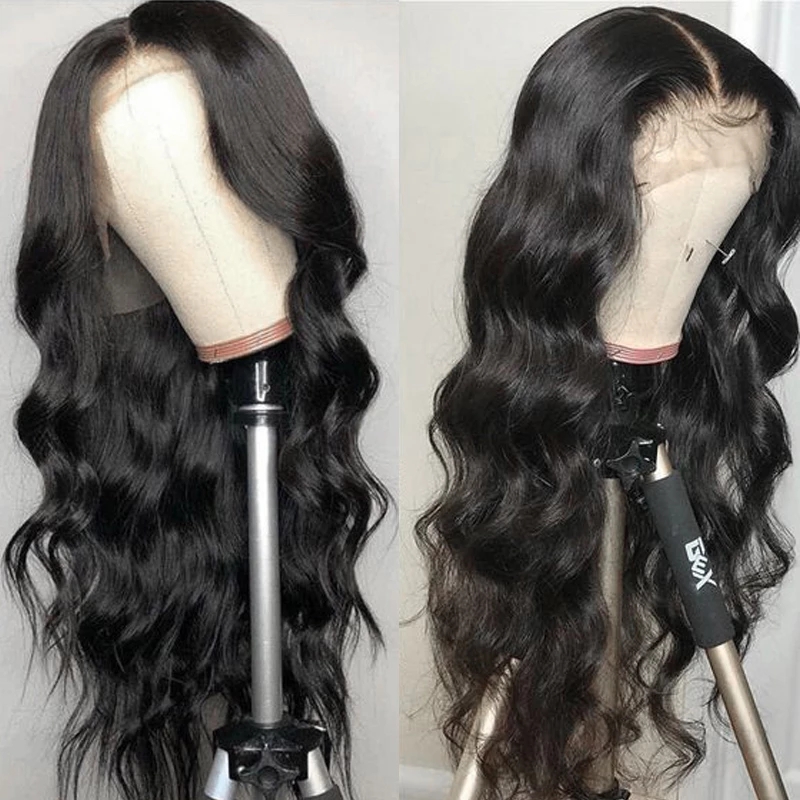 13x4 HD Transparent Body Wave Lace Front Human Hair Wigs for Women Pre Plucked Raw Indian Wavy 360 Lace Frontal Wigs