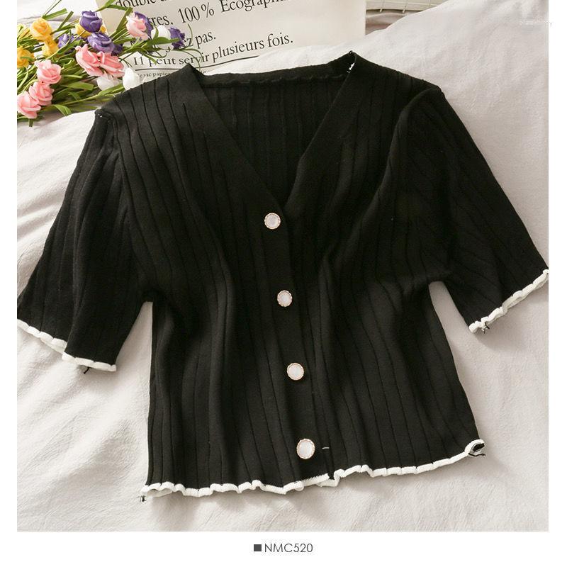 Womens T Shirts Lady Pink Knitted Tank Tops Female Solid Short Sleeve Slim Top Girl Casual Women T-shirt Summer Clothes Cloth