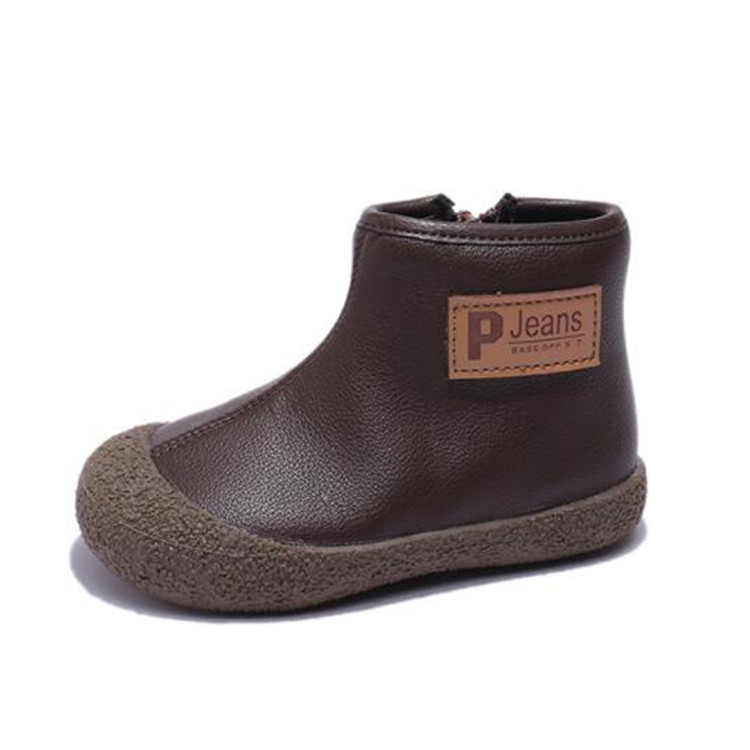 Kids Martin Boots Autumn Side Zipper Children Ankle Boot Winter Boys Girls Fashion Shoes Soft Leather Toddlers Baby Chelsea Boots