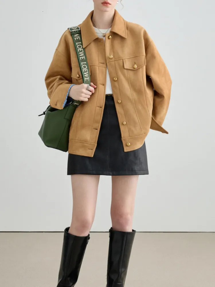 Womens Jackets Shirt Coats for Women Pink Vintage Harajuku Fashion Autumn Loose Casual Polo Collar Winter Jacket 230928