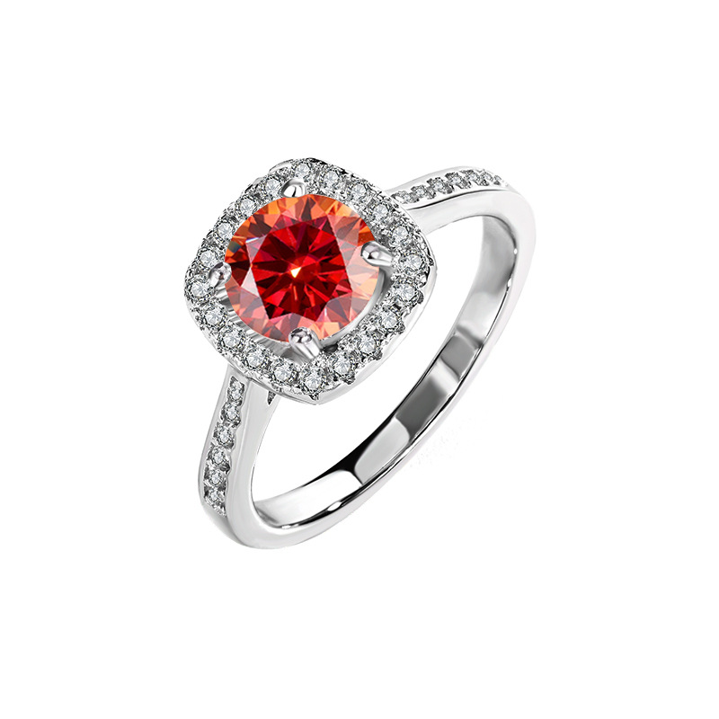rings for women sterling sier 1CT 2CT 3CT VVS moissanite pass dia tester love daughter engagement nail ring designer jewelry