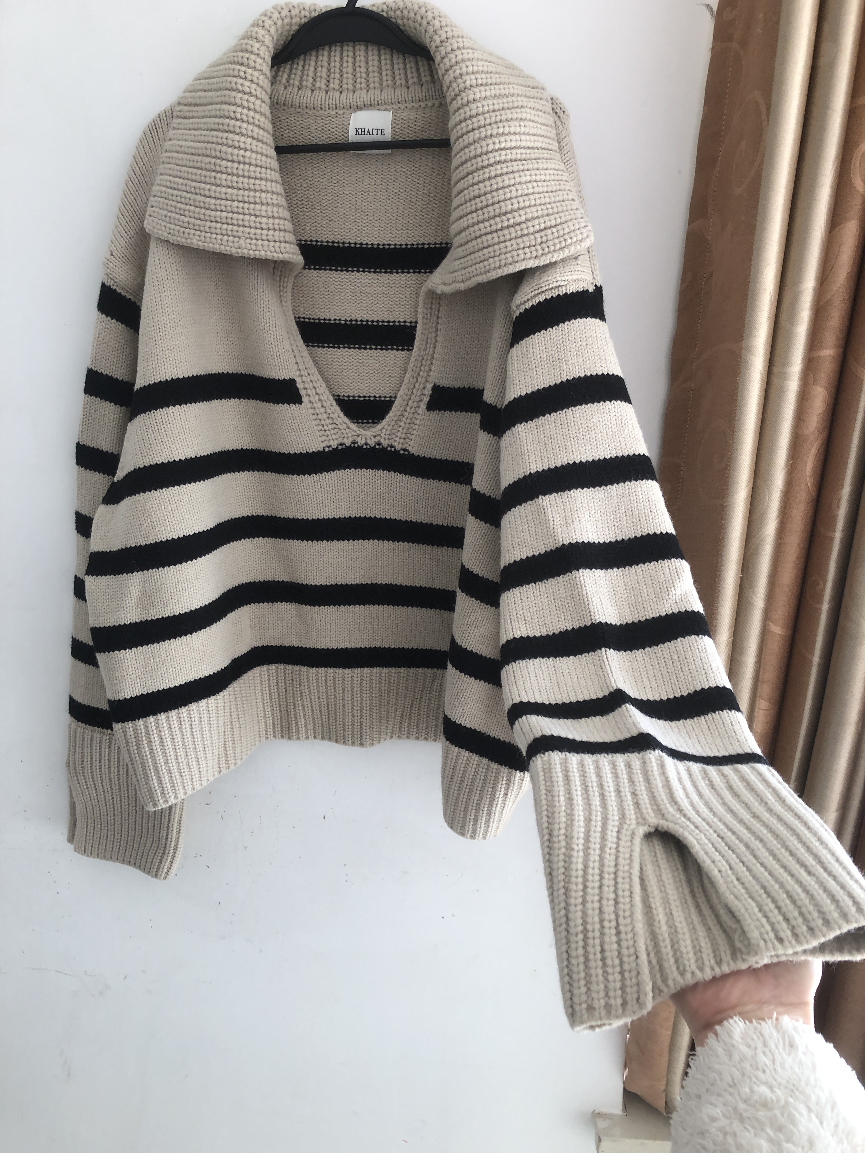 KHAIT * Woolen sweater women's new loose collar long sleeved pullover sweater for autumn and winter -24