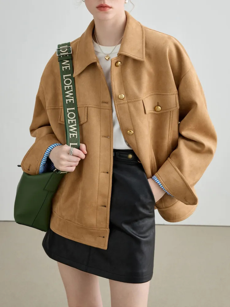 Womens Jackets Shirt Coats for Women Pink Vintage Harajuku Fashion Autumn Loose Casual Polo Collar Winter Jacket 230928