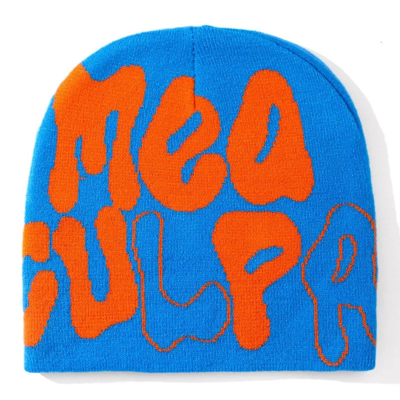 BeanieSkull Caps Letter Graffiti Hip Hop Keep Warm Knitting Skull Cap Outdoor Autumn Winter Unisex Cold Protection Beanie Knitted Hat 230928