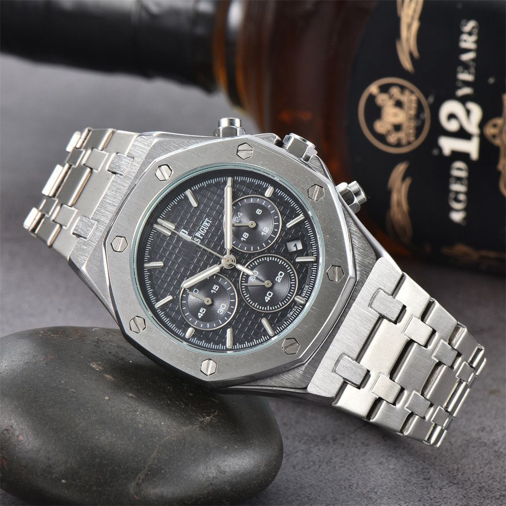 New Top Brand AP Mens Watch Stainless Steel Calendar Sapphire Automatic Designer Movement Multifunction Chronograph Man Watches