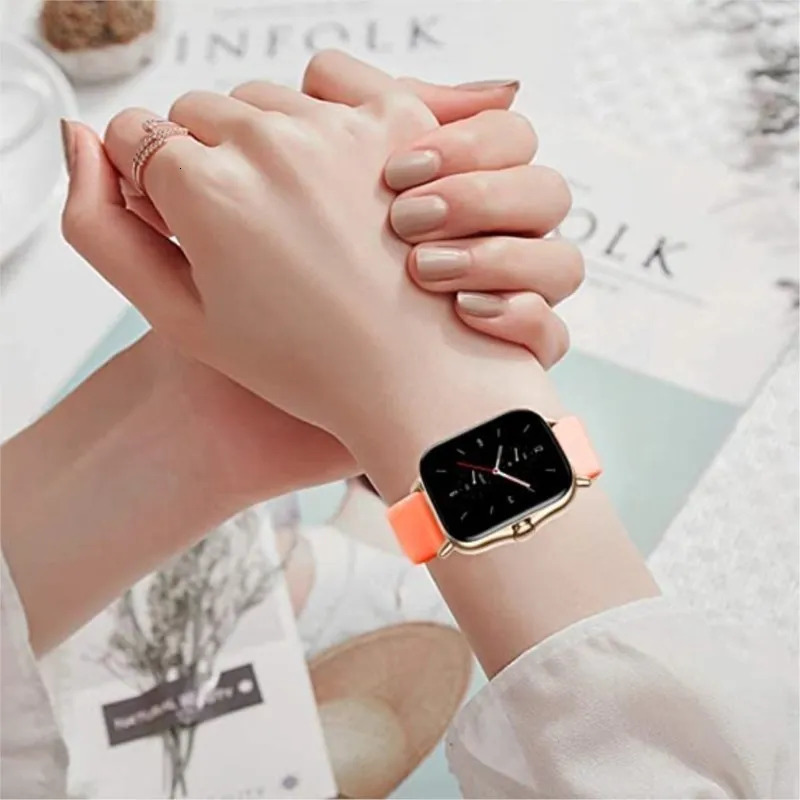 Watch Bands 20mm22mm band For Amazfit GTS22e34 GTS2 MiniGTR 43Pro47mmGTR22estratos 23 Silicone Bracelet bip strap 230928