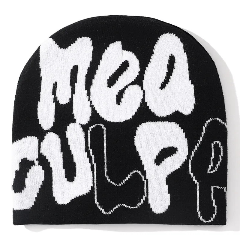 BeanieSkull Caps Letter Graffiti Hip Hop Keep Warm Knitting Skull Cap Outdoor Autumn Winter Unisex Cold Protection Beanie Knitted Hat 230928