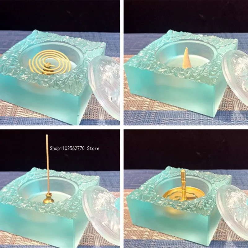Rattan Antique Fragrance Seal Glass Incense Xiangyun Hollow Carving Products Household Indoor Line Seat Ornaments 230928