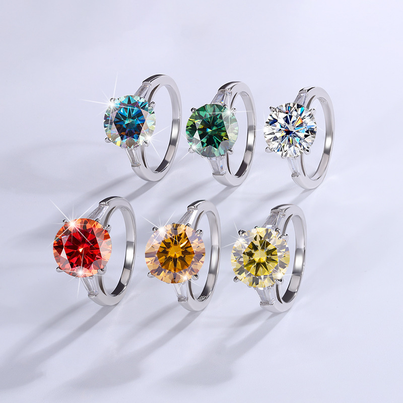 rings designer ring for women 925 sterling silver 5CT VVS moissanite ring pass diamond tester love ring engagement nail ring luxury designer jewelry U
