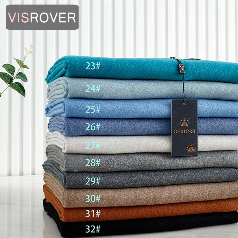 Scarves Visrover 28 Colors Woman Winter Scarf Fashion Female Shawls Cashmere Handfeeling Wraps Solid Color Hijab 230928