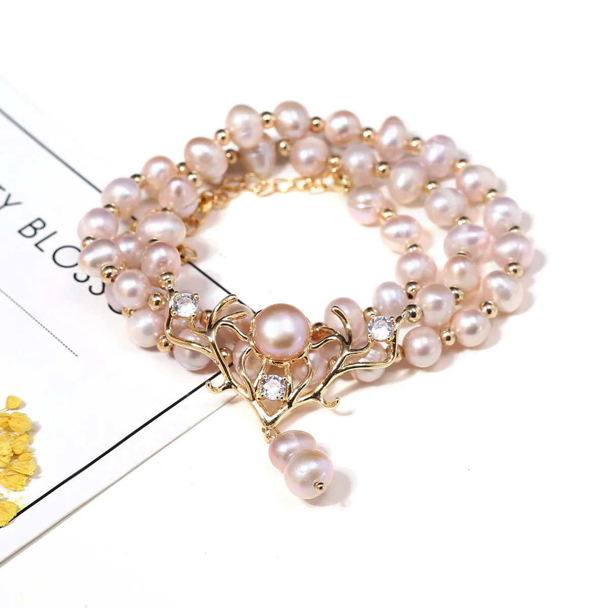 Pendant Necklaces Natural Freshwater Pearl Necklace Pink Round Shape Exquisite Accessories Women Personality Girls Wedding Party Jewelry 230928