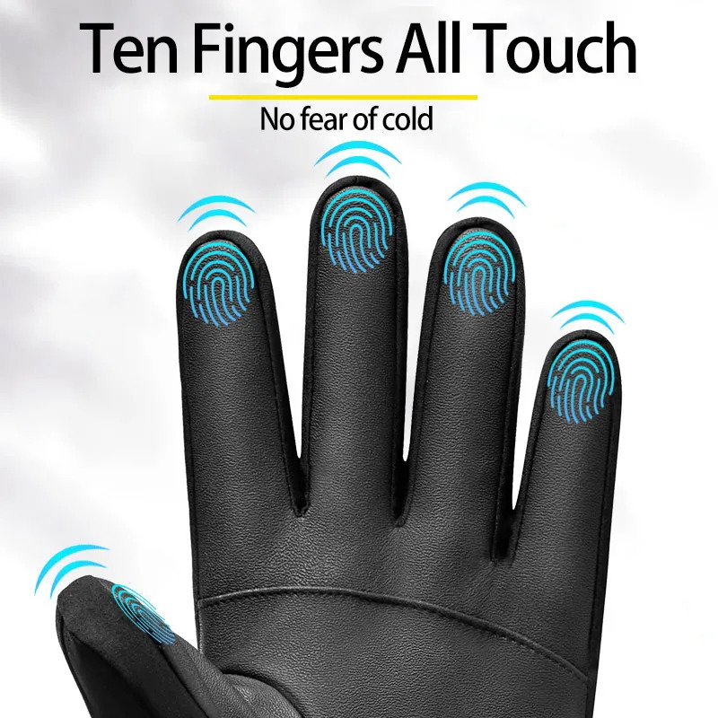 Five Fingers Gloves Autumn Winter Men Women Touch Screen Waterproof Windproof Outdoor Sports Warm Cycling Snow Ski Full Finger 230928