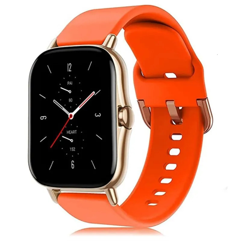 Watch Bands 20mm22mm band For Amazfit GTS22e34 GTS2 MiniGTR 43Pro47mmGTR22estratos 23 Silicone Bracelet bip strap 230928