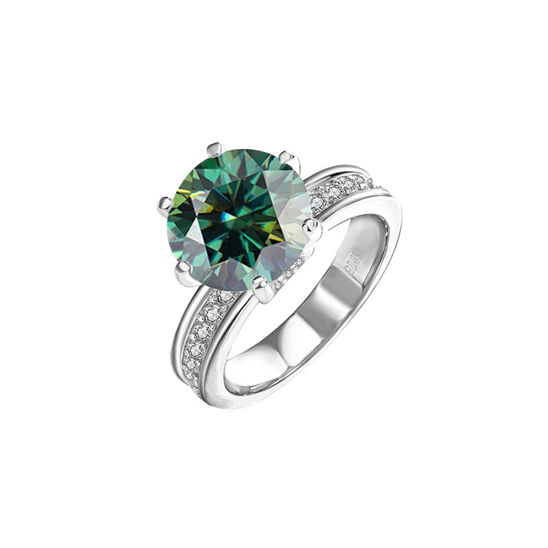 Ring Designer Ladies Ring Sterling Sier 3ct 5ct VVS Moissanite Ring by Diamond Test Wedding Ring Crown Nail Ring Designer jewelry