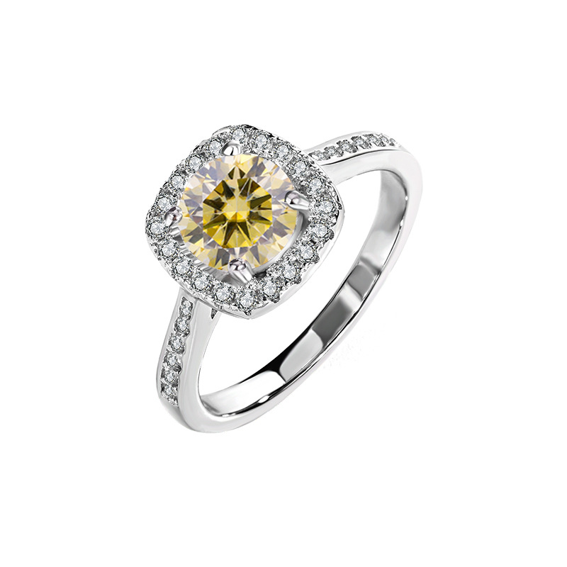 rings for women sterling sier 1CT 2CT 3CT VVS moissanite pass dia tester love daughter engagement nail ring designer jewelry