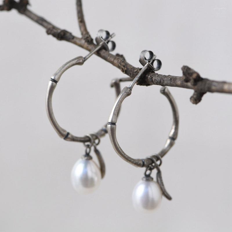 Hoop Earrings FNJ 925 Silver Bamboo For Women Jewelry Simple Pure S925 Sterling Earring Freshwater Pearl
Hoop Earrings FNJ 925 Silver Bamboo For Women Jewelry Simple Pure S925 Sterling Earring Freshwater Pearl