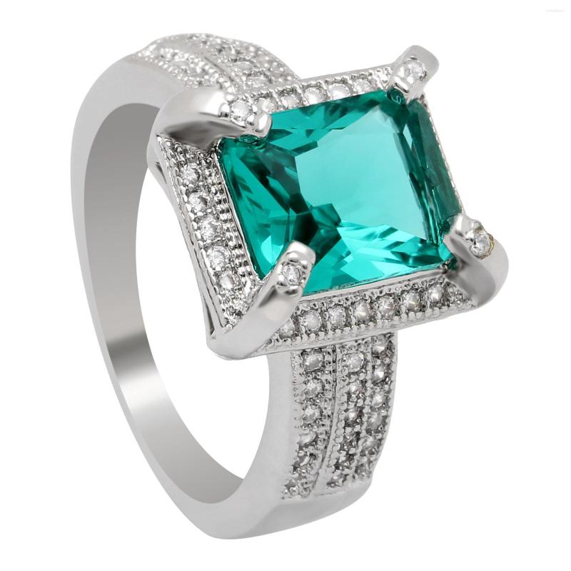 Wedding Rings Hainon Silver Color Jewelry For Women Luxury Bijouterie Large Square Zircon Green Engagement Bague
Wedding Rings Hainon Silver Color Jewelry For Women Luxury Bijouterie Large Square Zircon Green Engagement Bague