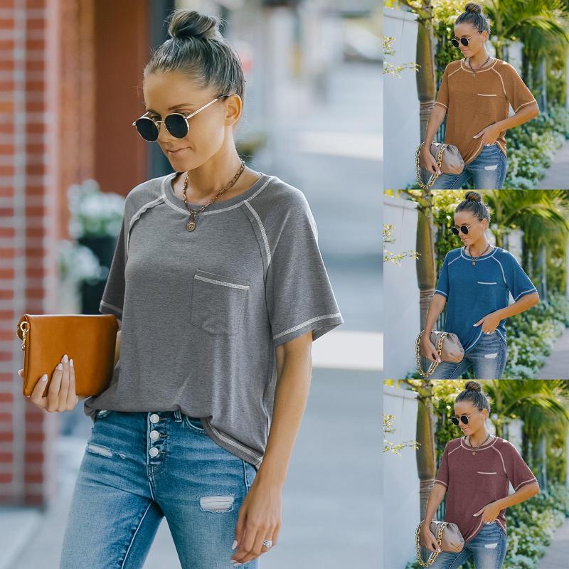 Women's T Shirts Pullover Shirt 2023 Summer T-shirt Women's Round Neck Short-sleeved Knitted Solid Color Casual Loose, Burgundy
Women's T Shirts Pullover Shirt 2023 Summer T-shirt Women's Round Neck Short-sleeved Knitted Solid Color Casual Loose, Burgundy