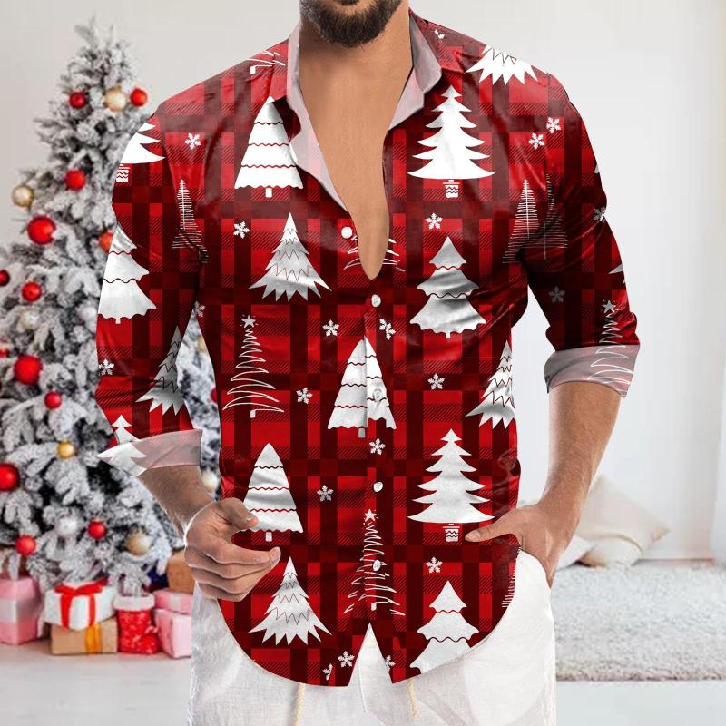 Men's Casual Shirts Plaid Tree Christmas Print Xmas Long Sleeve Blouse Holiday Party Top Oversized Tee Shirt For Men Clothing Harajuku, E-4
Men's Casual Shirts Plaid Tree Christmas Print Xmas Long Sleeve Blouse Holiday Party Top Oversized Tee Shirt For Men Clothing Harajuku, E-4