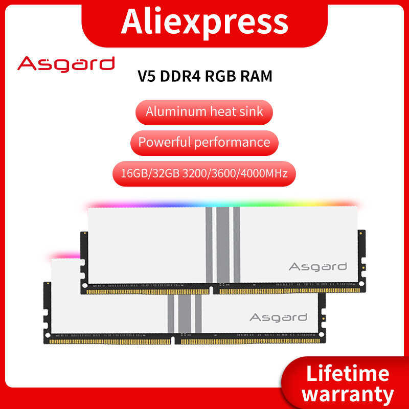 Asgard Valkyrie V5 Series RGB RAM 8GBx2 16GBX2 3200MHz 3600MHz RAM Memoria Computer Desktop DDR4 8g 16g 3200MHz 3600Mhz DIMM RGB
