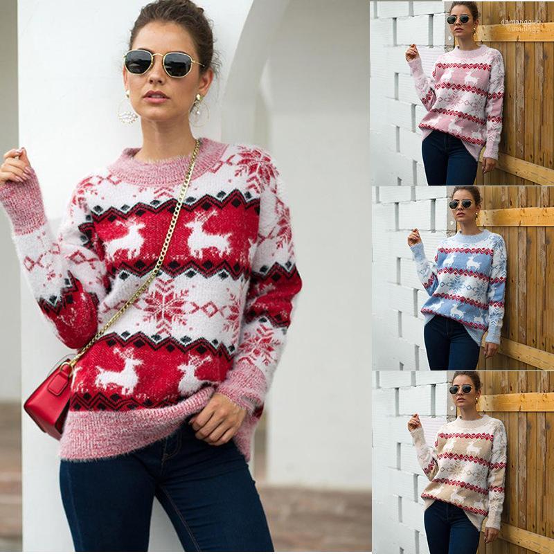 Women' Sweaters Women' Christmas Sweater Women Fall Snowflake Deer Warm Knitted Long Sleeve Loose Jumper Top Winter Pullover Oversize, Blue
Women' Sweaters Women' Christmas Sweater Women Fall Snowflake Deer Warm Knitted Long Sleeve Loose Jumper Top Winter Pullover Oversize, Blue