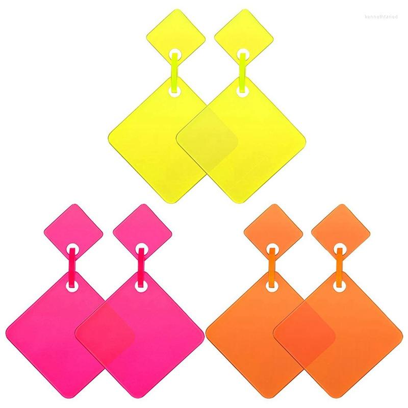 Dangle Earrings 3 Pairs 80'S Neon Retro 80S Square Drop For Women Girls Cosplay Party Accessory
Dangle Earrings 3 Pairs 80'S Neon Retro 80S Square Drop For Women Girls Cosplay Party Accessory