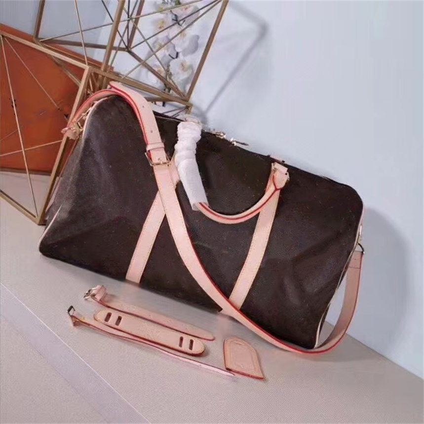 Designer Travel Bag Luxury Duffle Bags Men Women Brand Luggage Handbags with Lock Large Capacity Sport Genuine Leather Handbag Shoulder Size45cm50cm55cmCM