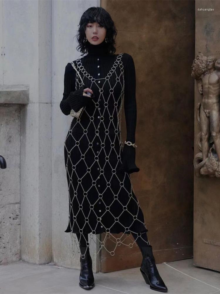 Casual Dresses SRUBY Women Street Hipster Sexy Nightclub Pure Handmade Metal Production Body Chain In The Long Dress 2023 Fall, Silver
Casual Dresses SRUBY Women Street Hipster Sexy Nightclub Pure Handmade Metal Production Body Chain In The Long Dress 2023 Fall, Silver