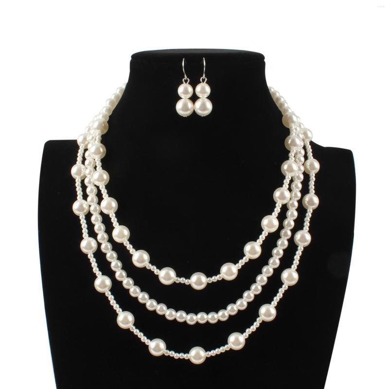 Necklace Earrings Set Personality Fashion Exaggerated Multi-layer Pearl Woman Costume Necklace/earrings Party Jewelry Accessories, Picture shown
Necklace Earrings Set Personality Fashion Exaggerated Multi-layer Pearl Woman Costume Necklace/earrings Party Jewelry Accessories, Picture shown