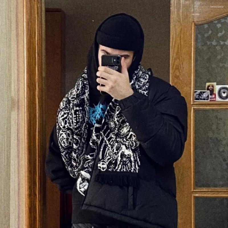 Scarves Fashion Creative Goth Skull Striped Knitted Women's Scarf Men's Winter Apron Black Tassel Luminous Y2K Kpop
Scarves Fashion Creative Goth Skull Striped Knitted Women's Scarf Men's Winter Apron Black Tassel Luminous Y2K Kpop