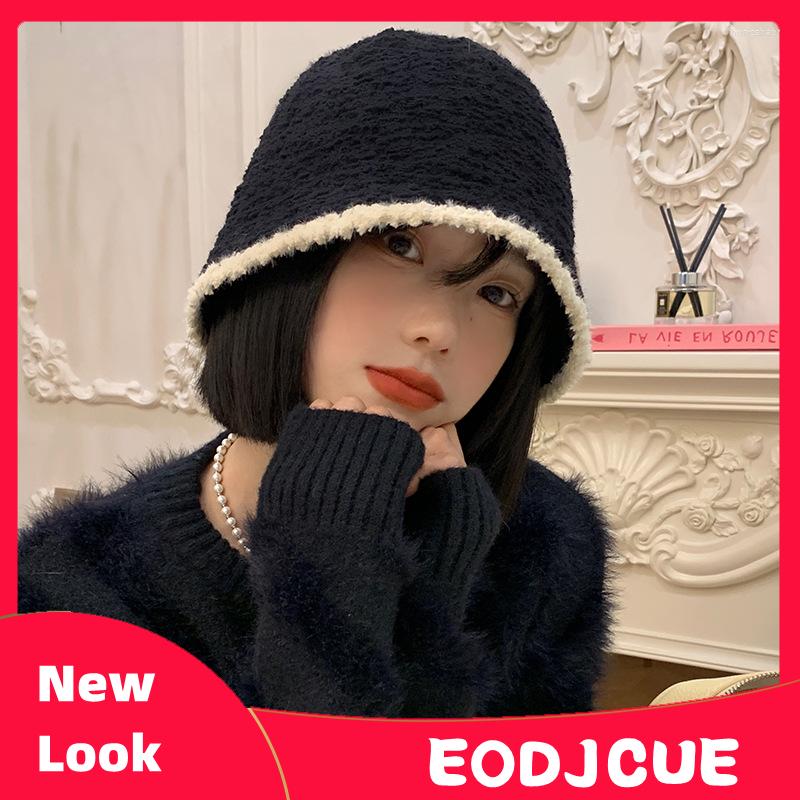 Berets Japanese Black Knitted Plush Bucket Hat Women's Autumn And Winter Item Big Head Circumference Trend Warm Wild Panama Cap, White
Berets Japanese Black Knitted Plush Bucket Hat Women's Autumn And Winter Item Big Head Circumference Trend Warm Wild Panama Cap, White