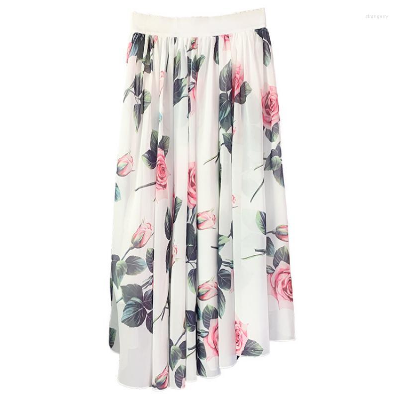 Skirts Summer Ladies Rose Flower Print Elegant Cotton Skirt Fashion Casual A-Line High Waist Plus Size Retro Chiffon, Multi
Skirts Summer Ladies Rose Flower Print Elegant Cotton Skirt Fashion Casual A-Line High Waist Plus Size Retro Chiffon, Multi
