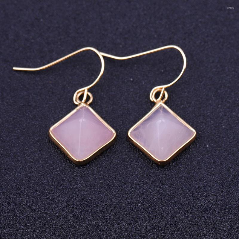 Dangle Earrings FYSL Light Yellow Gold Color Rhombus Shape Rose Pink Quartz For Women Malachite Stone Jewelry
Dangle Earrings FYSL Light Yellow Gold Color Rhombus Shape Rose Pink Quartz For Women Malachite Stone Jewelry