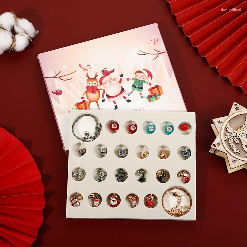 Charm Bracelets Christmas Bracelet Beading Gift Box 24 Countdown Blind Children's DIY Big Hole Beads Jewelry Set
Charm Bracelets Christmas Bracelet Beading Gift Box 24 Countdown Blind Children's DIY Big Hole Beads Jewelry Set