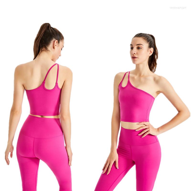Active Sets One Shoulder Sexy Fashion Yoga Suit Set For Women Female Sports Underwear Bra Sling Chest Pad And Tight Fitness Pants Two Pieces, 04
Active Sets One Shoulder Sexy Fashion Yoga Suit Set For Women Female Sports Underwear Bra Sling Chest Pad And Tight Fitness Pants Two Pieces, 04