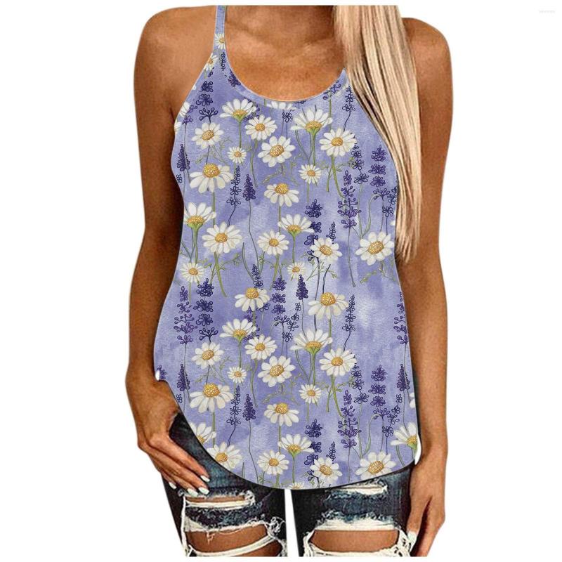 Women's Tanks Women's Sun Flower Print O-Neck Sleeveless Sexy Blouse Vest Fashion Tank Tops
Women's Tanks Women's Sun Flower Print O-Neck Sleeveless Sexy Blouse Vest Fashion Tank Tops